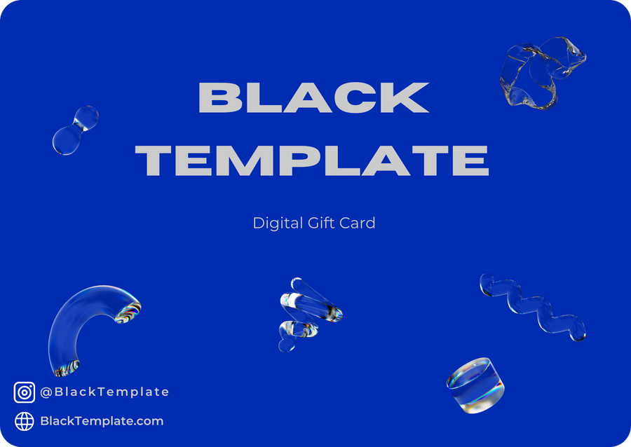 Black Template Gift Card