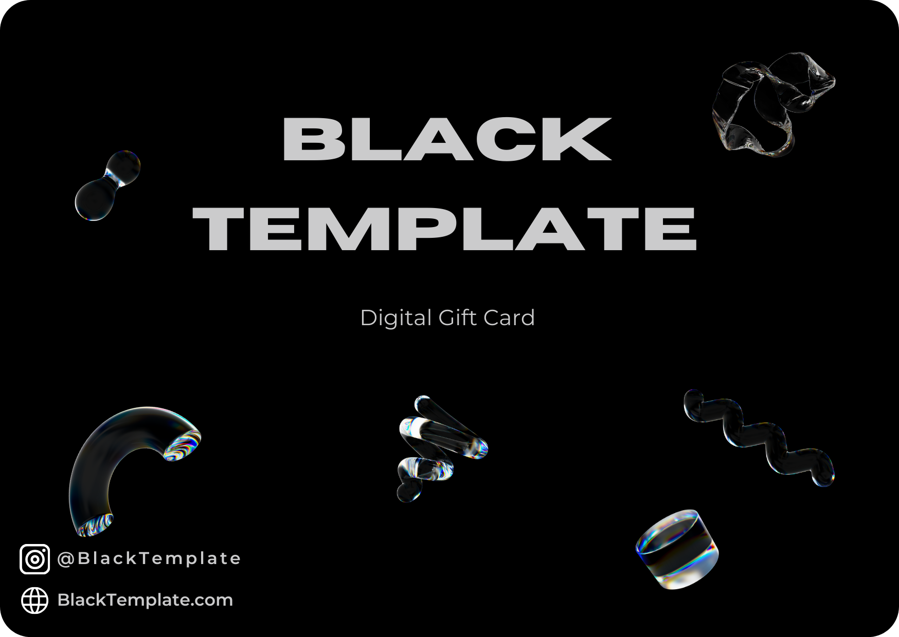 Black Template Gift Card