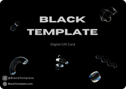 Black Template Gift Card