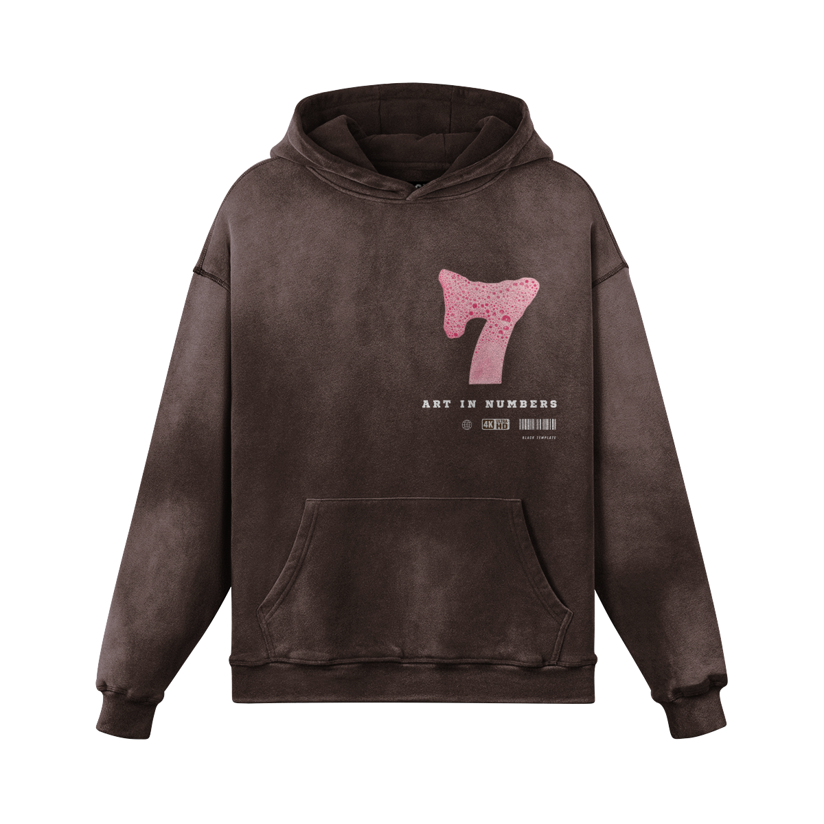 Brown Template 7 Faded Hoodie